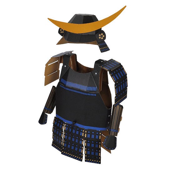 Cardboard Samurai Helmet and Armor Set